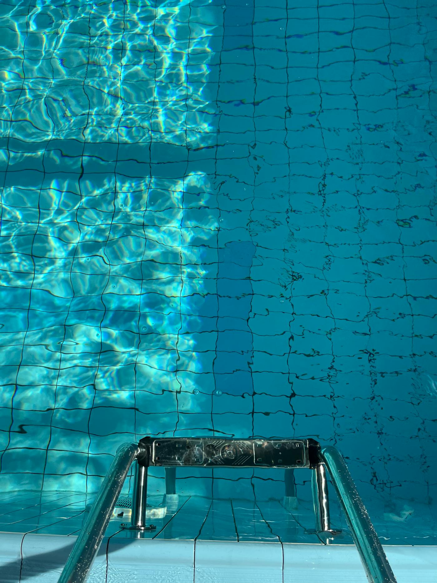 Pool equipment underwater